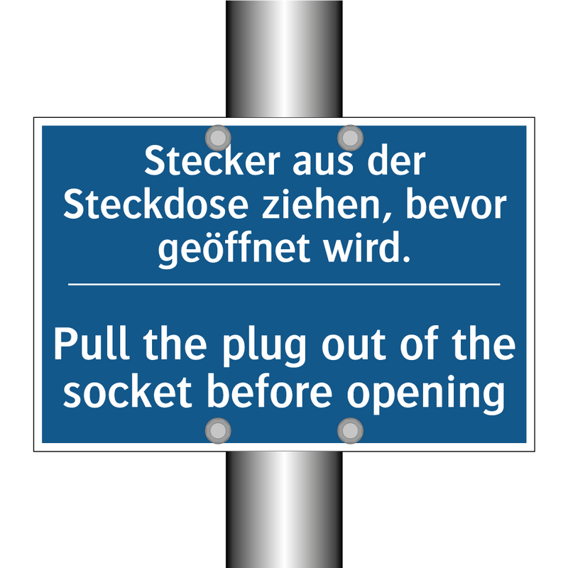 Stecker aus der Steckdose ziehen, /.../ - Pull the plug out of the socket /.../