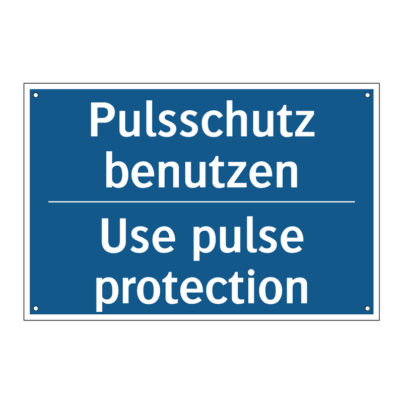 Pulsschutz benutzen - Use pulse protection