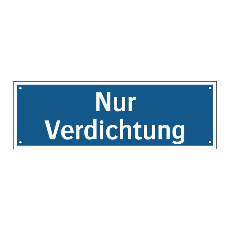 Nur Verdichtung