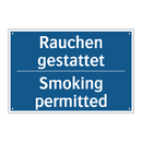 Rauchen gestattet - Smoking permitted