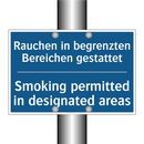 Rauchen in begrenzten Bereichen /.../ - Smoking permitted in designated /.../