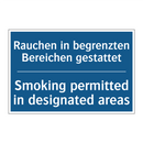 Rauchen in begrenzten Bereichen /.../ - Smoking permitted in designated /.../