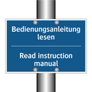 Bedienungsanleitung lesen - Read instruction manual