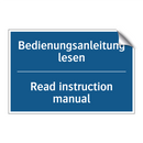Bedienungsanleitung lesen - Read instruction manual