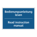 Bedienungsanleitung lesen - Read instruction manual
