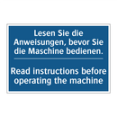 Lesen Sie die Anweisungen, bevor /.../ - Read instructions before operating /.../