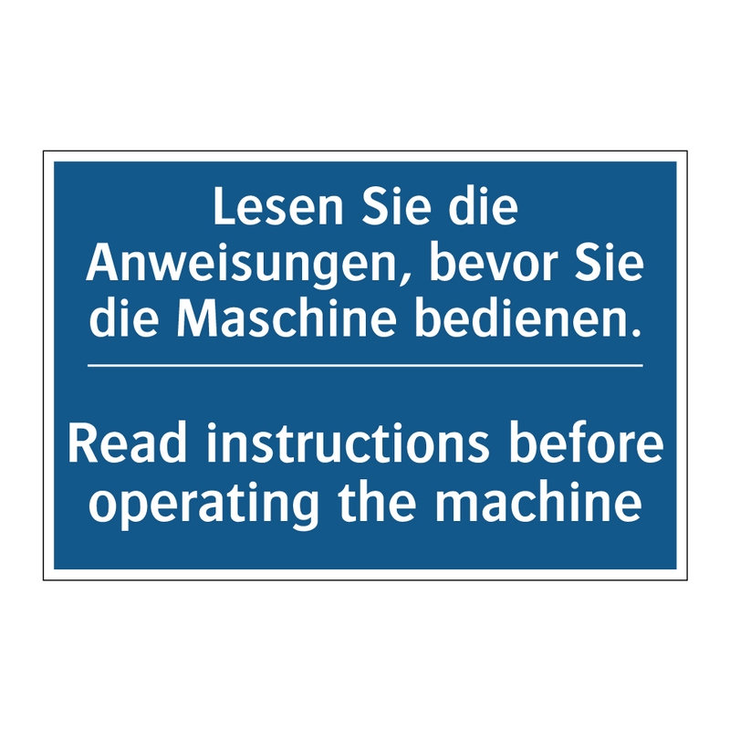Lesen Sie die Anweisungen, bevor /.../ - Read instructions before operating /.../