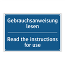 Gebrauchsanweisung lesen - Read the instructions for use