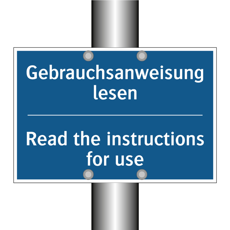 Gebrauchsanweisung lesen - Read the instructions for use