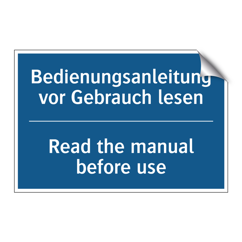 Bedienungsanleitung vor Gebrauch /.../ - Read the manual before use