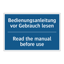 Bedienungsanleitung vor Gebrauch /.../ - Read the manual before use