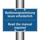 Bedienungsanleitung lesen erforderlich/.../ - Read the manual required