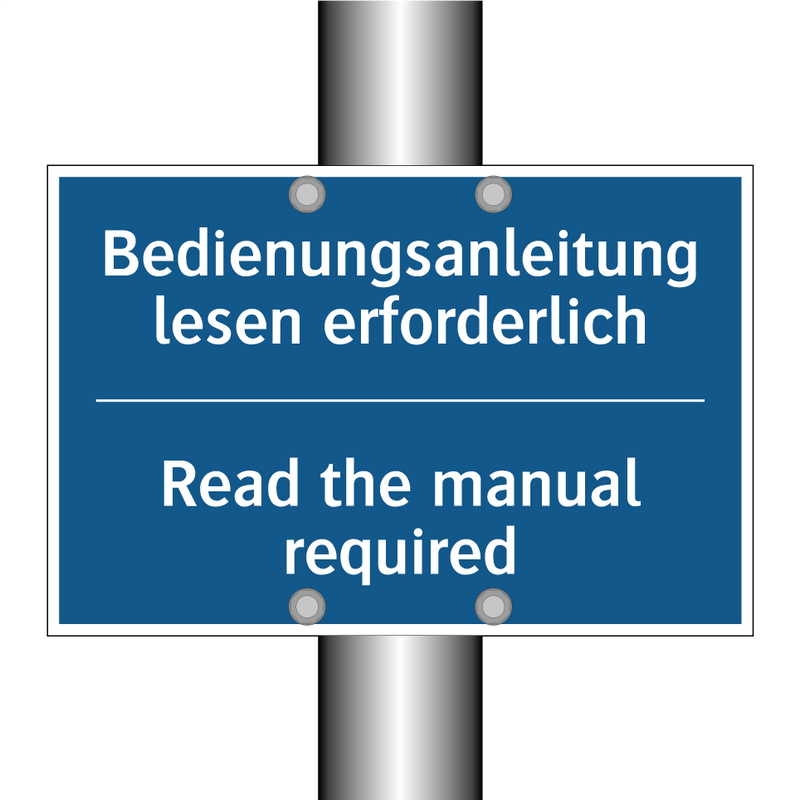 Bedienungsanleitung lesen erforderlich/.../ - Read the manual required