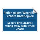 Reifen gegen Wegrollen sichern /.../ - Secure tires against rolling away /.../