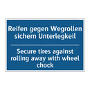 Reifen gegen Wegrollen sichern /.../ - Secure tires against rolling away /.../