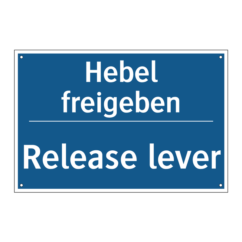 Hebel freigeben - Release lever