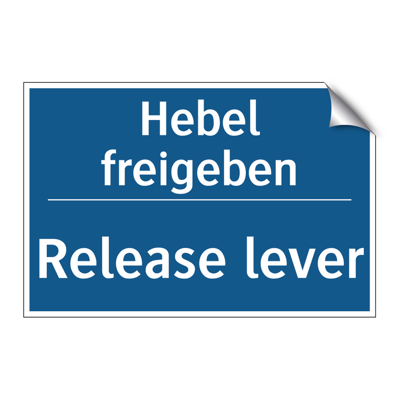 Hebel freigeben - Release lever