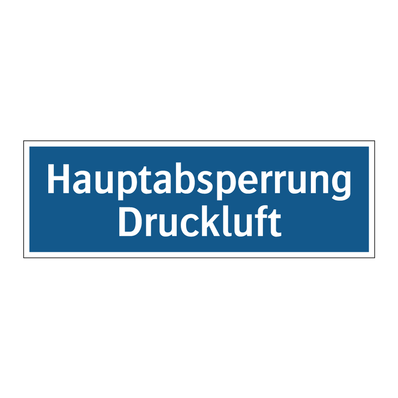 Hauptabsperrung Druckluft
