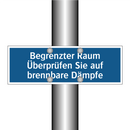 Begrenzter Raum Überprüfen Sie auf brennbare Dämpfe