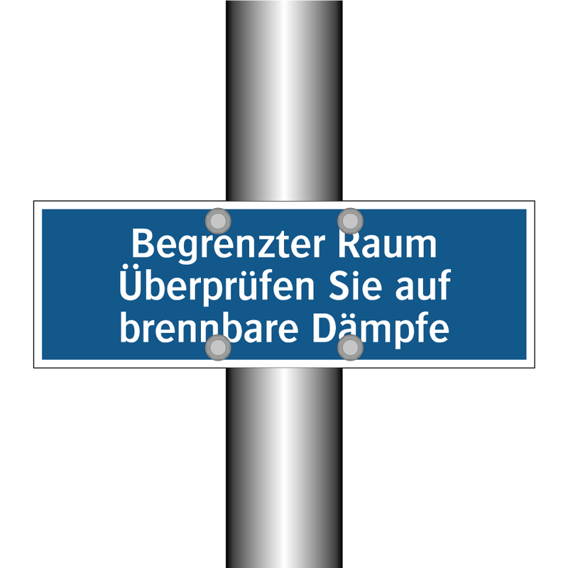 Begrenzter Raum Überprüfen Sie auf brennbare Dämpfe