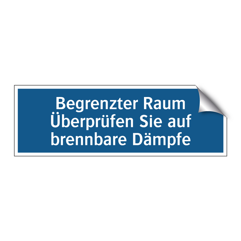 Begrenzter Raum Überprüfen Sie auf brennbare Dämpfe