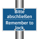 Bitte abschließen - Remember to lock