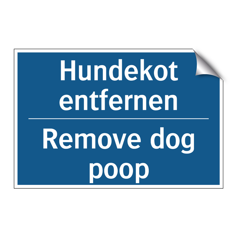 Hundekot entfernen - Remove dog poop