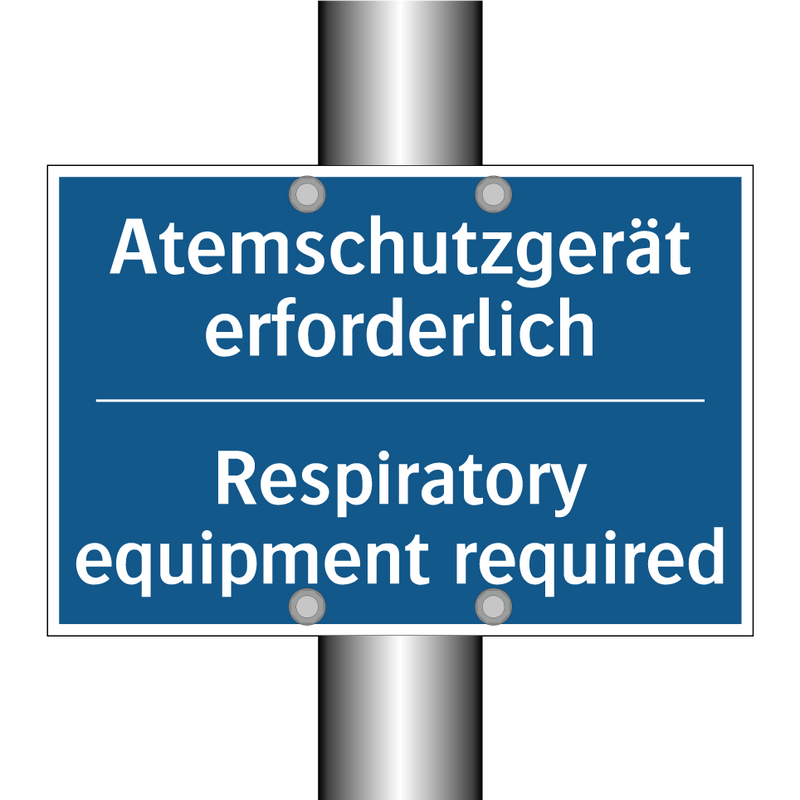 Atemschutzgerät erforderlich - Respiratory equipment required