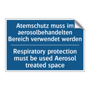 Atemschutz muss im aerosolbehandelten /.../ - Respiratory protection must be /.../