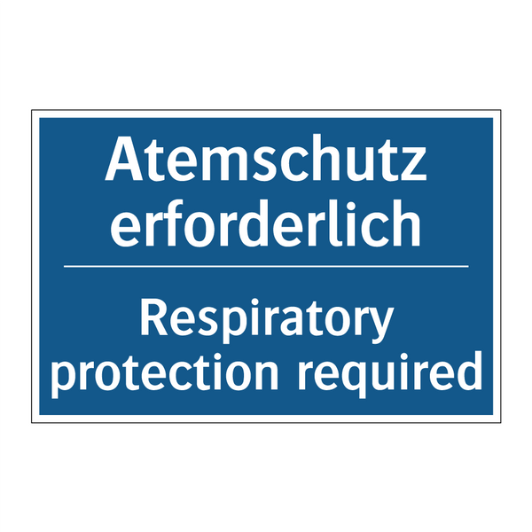Atemschutz erforderlich - Respiratory protection required/.../