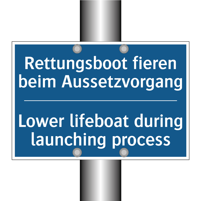 Rettungsboot fieren beim Aussetzvorgang/.../ - Lower lifeboat during launching /.../