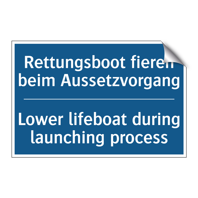 Rettungsboot fieren beim Aussetzvorgang/.../ - Lower lifeboat during launching /.../