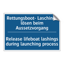 Rettungsboot- Laschings lösen /.../ - Release lifeboat lashings during /.../
