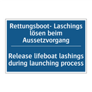 Rettungsboot- Laschings lösen /.../ - Release lifeboat lashings during /.../