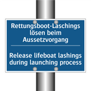 Rettungsboot-Laschings lösen beim /.../ - Release lifeboat lashings during /.../