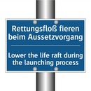 Rettungsfloß fieren beim Aussetzvorgang/.../ - Lower the life raft during the /.../