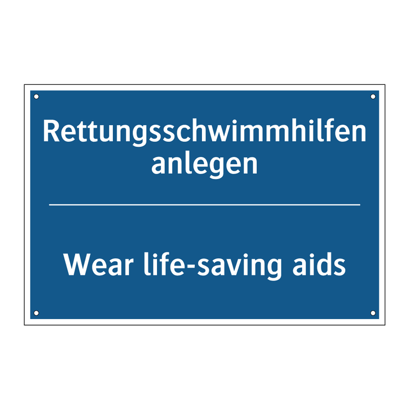 Rettungsschwimmhilfen anlegen - Wear life-saving aids