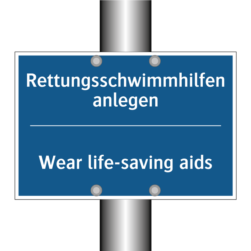 Rettungsschwimmhilfen anlegen - Wear life-saving aids