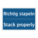 Richtig stapeln - Stack properly