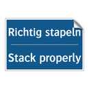 Richtig stapeln - Stack properly