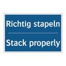 Richtig stapeln - Stack properly