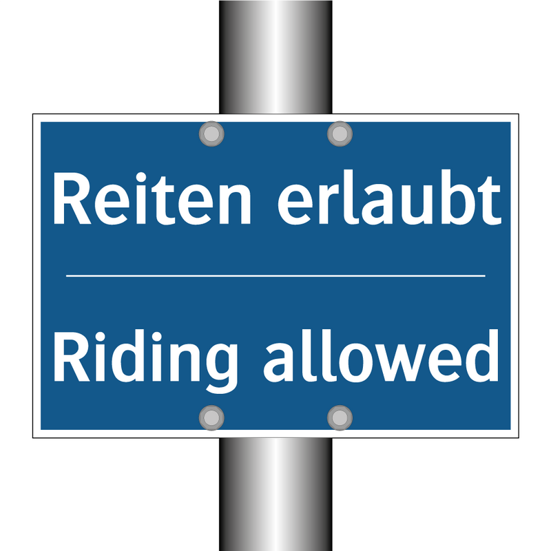 Reiten erlaubt - Riding allowed