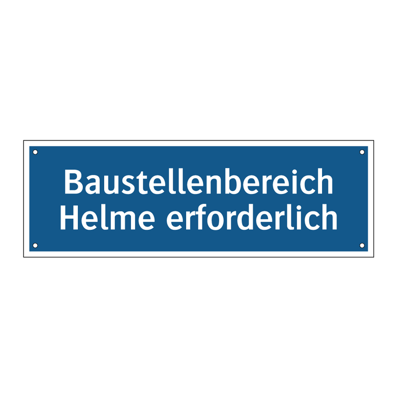 Baustellenbereich Helme erforderlich
