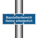 Baustellenbereich Helme erforderlich