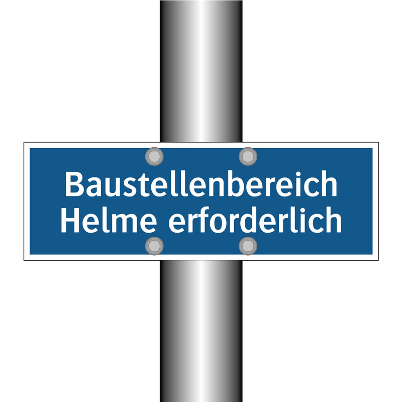 Baustellenbereich Helme erforderlich