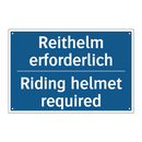 Reithelm erforderlich - Riding helmet required