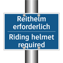 Reithelm erforderlich - Riding helmet required