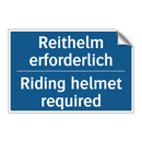 Reithelm erforderlich - Riding helmet required