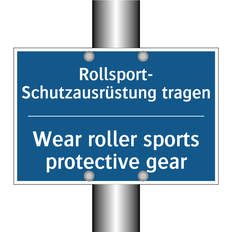 Rollsport- Schutzausrüstung tragen/.../ - Wear roller sports protective /.../