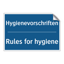 Hygienevorschriften - Rules for hygiene